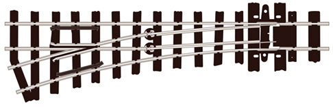 Peco Electrofrog Left Hand Turnout Rail - 12