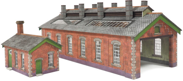 PN913 Double Track Engine Shed - Brick