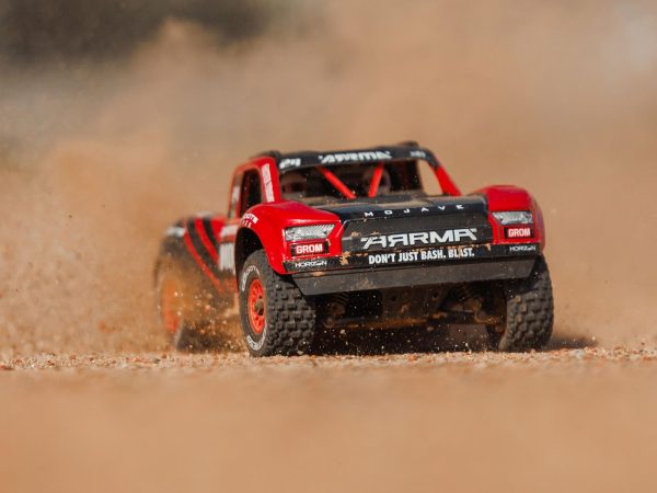 ARRMA 1/18 Mojave GROM 4wd Desert Truck RTR Mega w/Lipo USB Chg Red/Black