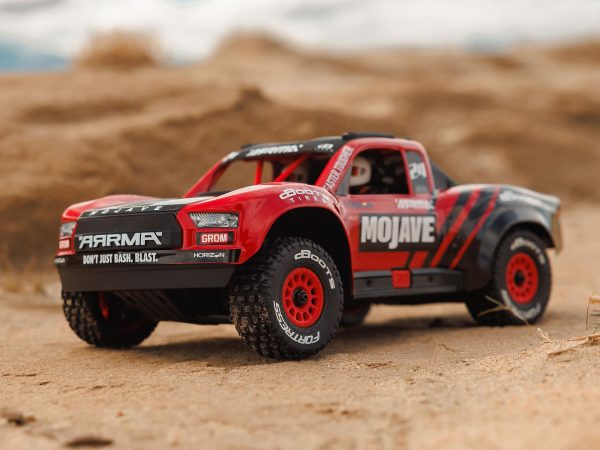 ARRMA 1/18 Mojave GROM 4wd Desert Truck RTR Mega w/Lipo USB Chg Red/Black