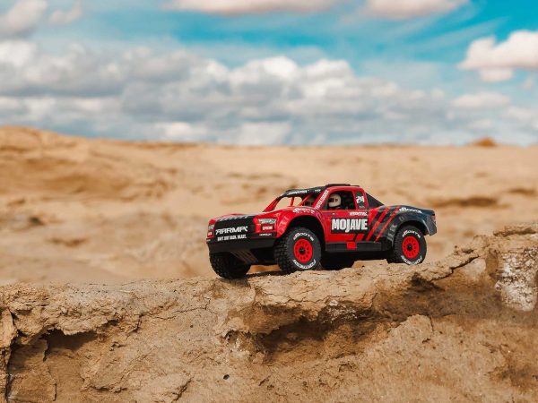 ARRMA 1/18 Mojave GROM 4wd Desert Truck RTR Mega w/Lipo USB Chg Red/Black