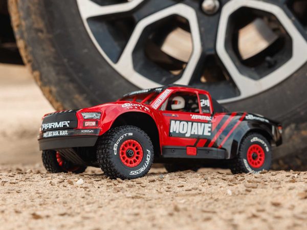 ARRMA 1/18 Mojave GROM 4wd Desert Truck RTR Mega w/Lipo USB Chg Red/Black