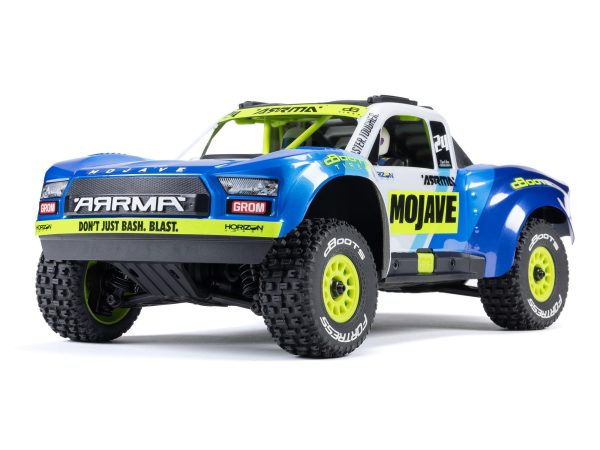 ARRMA 1/18 Mojave GROM 4wd Desert Truck RTR Mega w/Lipo USB Chg Blue/White