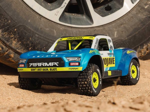 ARRMA 1/18 Mojave GROM 4wd Desert Truck RTR Mega w/Lipo USB Chg Blue/White