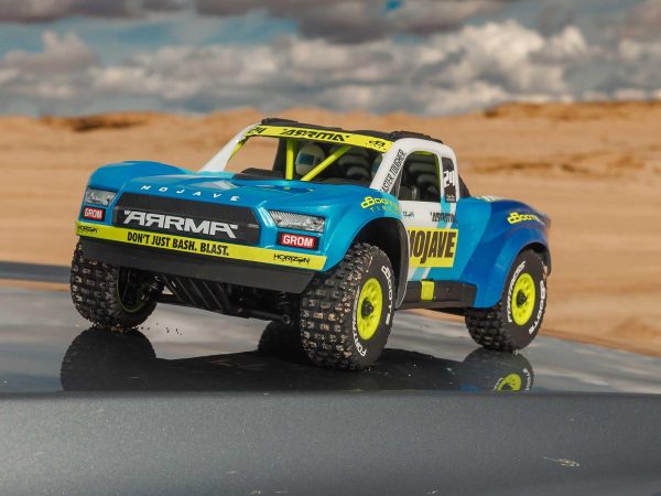 ARRMA 1/18 Mojave GROM 4wd Desert Truck RTR Mega w/Lipo USB Chg Blue/White