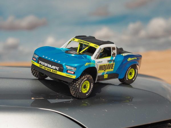 ARRMA 1/18 Mojave GROM 4wd Desert Truck RTR Mega w/Lipo USB Chg Blue/White