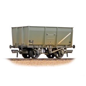 Bachmann 37-450D 16T Steel Slope-Sided Mineral Wagon Rivetted Doors BR Grey [W]