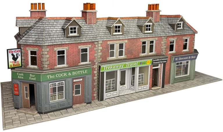 PO308 Corner Shop or Pub - Brick PO306 Terraced Shop Fronts - Brick