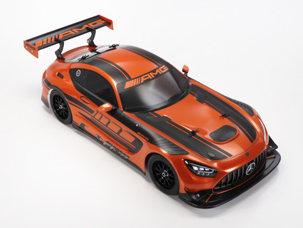 Tamiya Mercedes-AMG GT3 EVO (TT-02) with Orange Painted Body