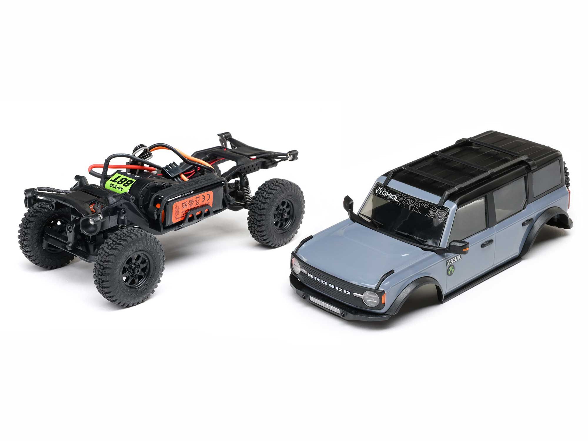 Axial 1/30 SCX30 Ford Bronco 4X4 RTR Rock Crawler Grey