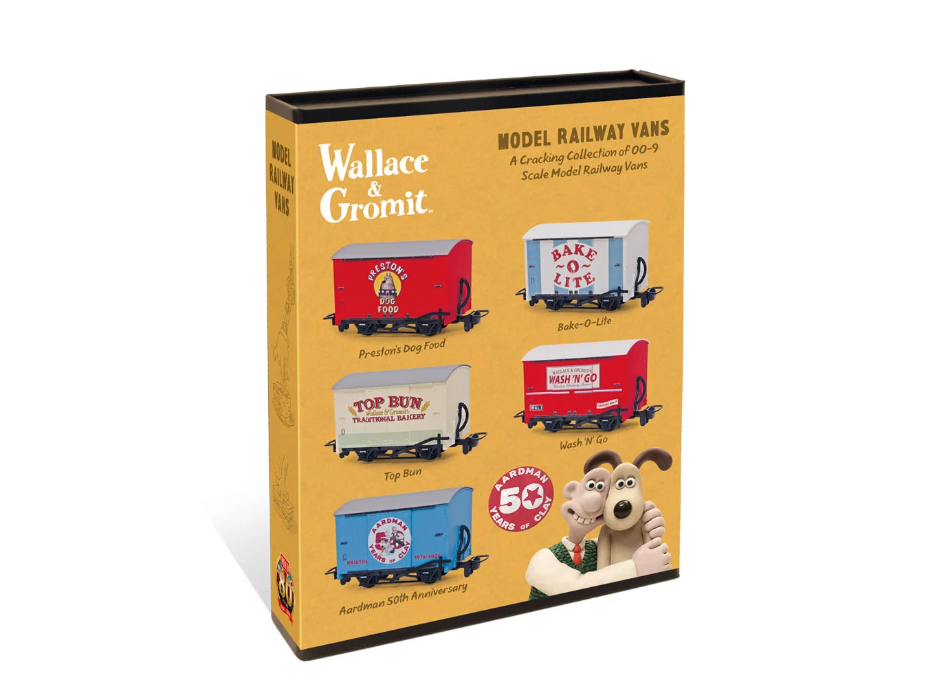 Ready-to-run Box Van Wallace & Gromit Aardman 50th Anniversary Wagon Collectors Set